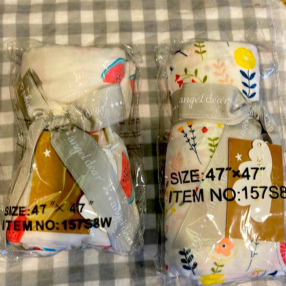 Brand NWT Angel Dear Muslin blankets
